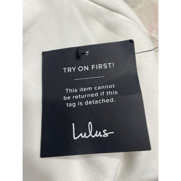 Lulus White Rhinestone Square Neck Backless Maxi Dress NWT Size L - Picture 9 of 12